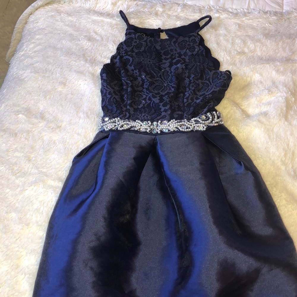 Navy Blue Sparkly Dress
